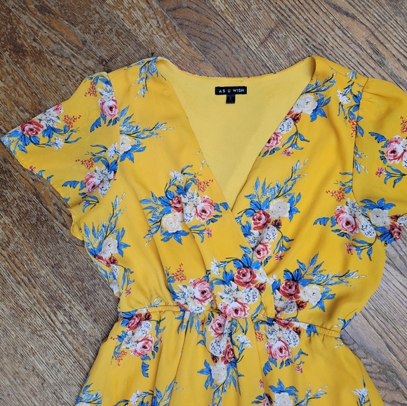 🍒 As U Wish Boho Floral Day Dress size Large - Picture 6 of 13